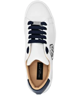 Skórzane białe sneakersy z logo
