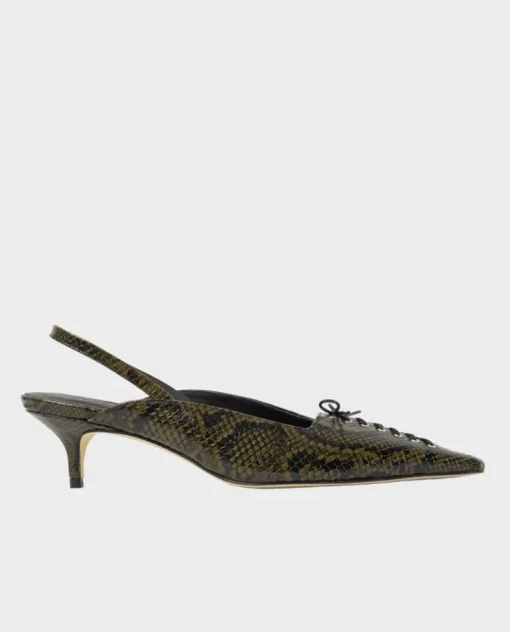 Skórzane czółenka Rock Pumps Python