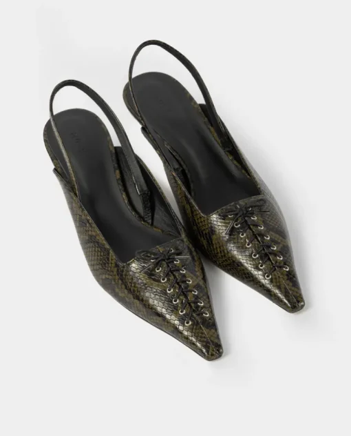 Skórzane czółenka Rock Pumps Python
