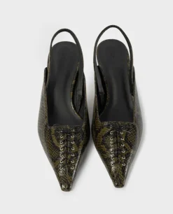Skórzane czółenka Rock Pumps Python