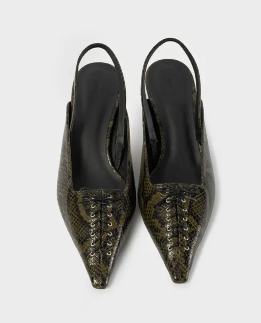 Skórzane czółenka Rock Pumps Python