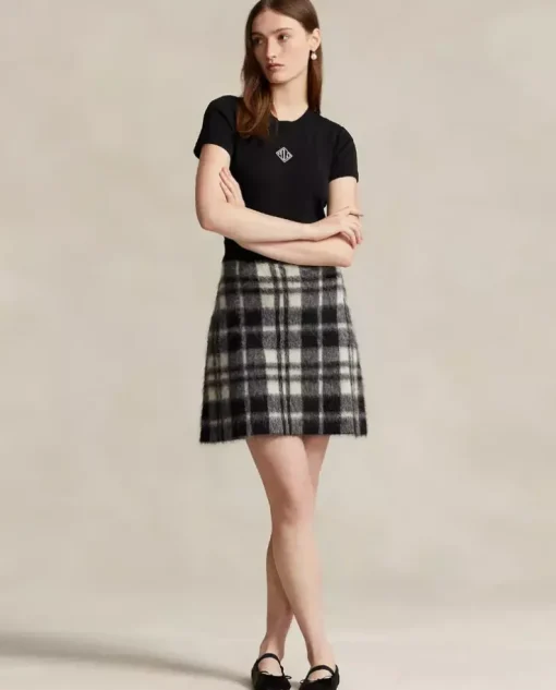Spódnica mini w kratę