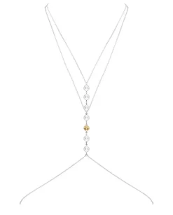 Srebrny łańcuszek na ciało Yellow Solar Plexus Energy