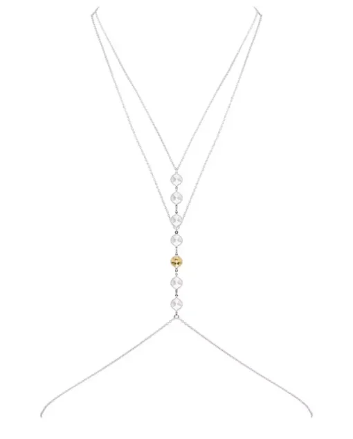 Srebrny łańcuszek na ciało Yellow Solar Plexus Energy