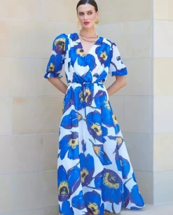 Sukienka maxi w kwiaty Tirreni