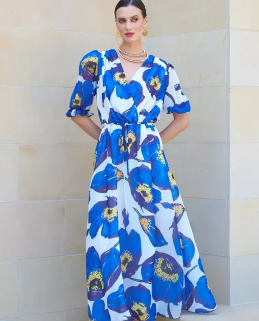 Sukienka maxi w kwiaty Tirreni