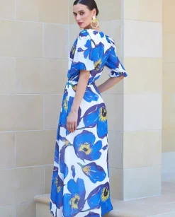 Sukienka maxi w kwiaty Tirreni