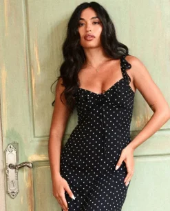 Sukienka w groszki Chloe Dots Midnigh