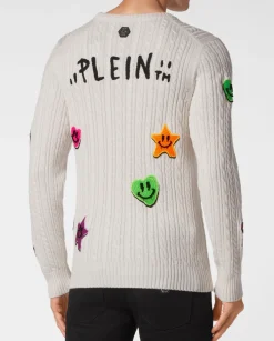 Sweter z kolorowym printem