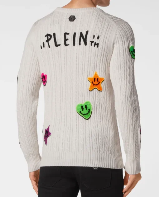 Sweter z kolorowym printem