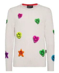 Sweter z kolorowym printem