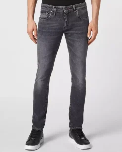 Szare jeansy Super Fit