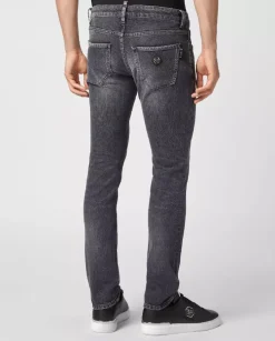 Szare jeansy Super Fit