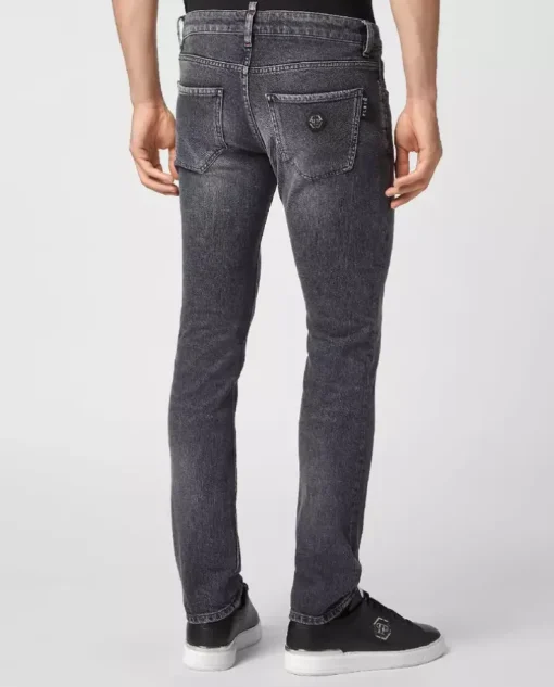 Szare jeansy Super Fit