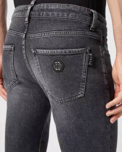 Szare jeansy Super Fit