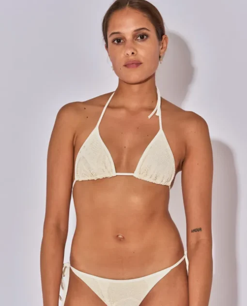 Szydełkowy top od bikini Kate ecru