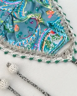 Top od bikini we wzór Paisley