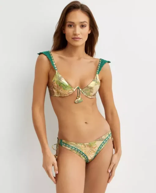 Top od bikini we wzór Paisley