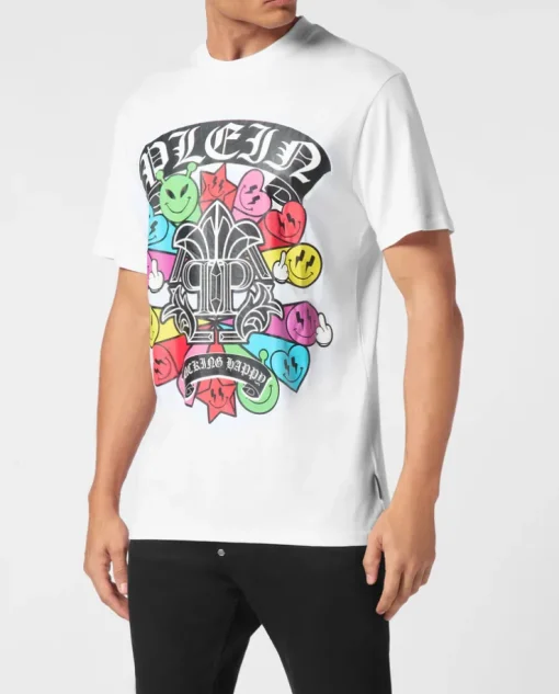 T-shirt z kolorowym nadrukiem