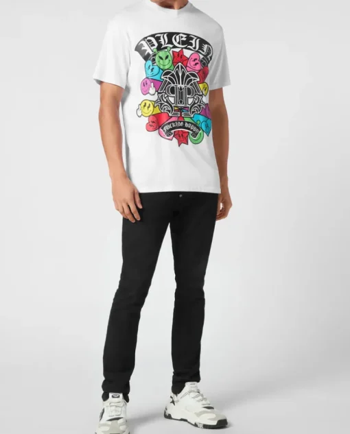T-shirt z kolorowym nadrukiem