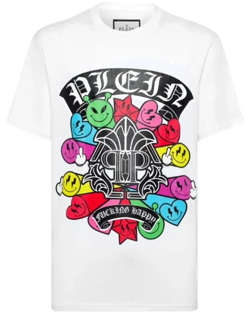 T-shirt z kolorowym nadrukiem