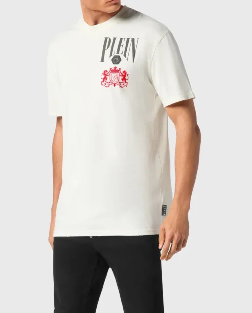 T-shirt z logo na piersi