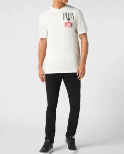 T-shirt z logo na piersi