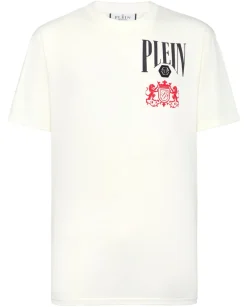 T-shirt z logo na piersi
