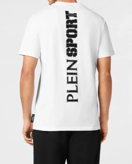 T-shirt z logo na plecach