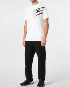 T-shirt z logo na plecach