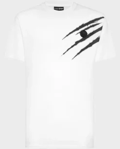T-shirt z logo na plecach