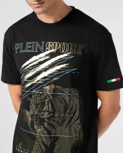 T-shirt ze złotym nadrukiem Tiger