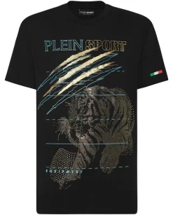 T-shirt ze złotym nadrukiem Tiger