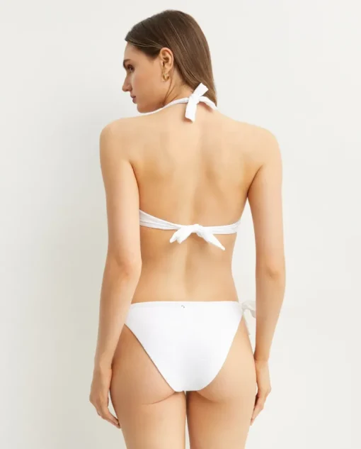 Usztywniana góra od bikini z kwiatową aplikacją