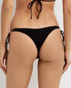 Wiązany czarny dół od bikini Serenity Eco