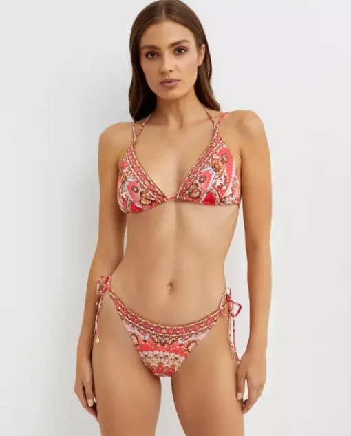 Wzorzyste wiązane bikini