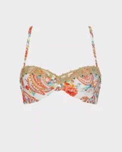 Wzorzysty top od bikini Naku