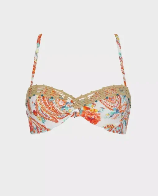 Wzorzysty top od bikini Naku