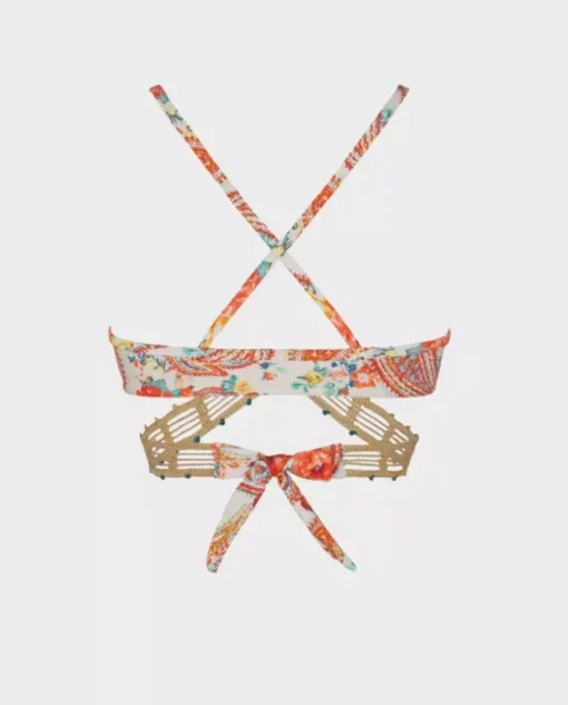 Wzorzysty top od bikini Naku