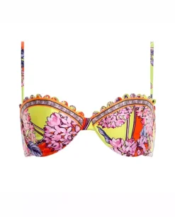 Wzorzysty top od bikini Piper