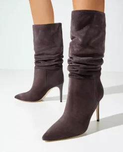 Zamszowe kozaki Slouchy Boot 8,5 cm