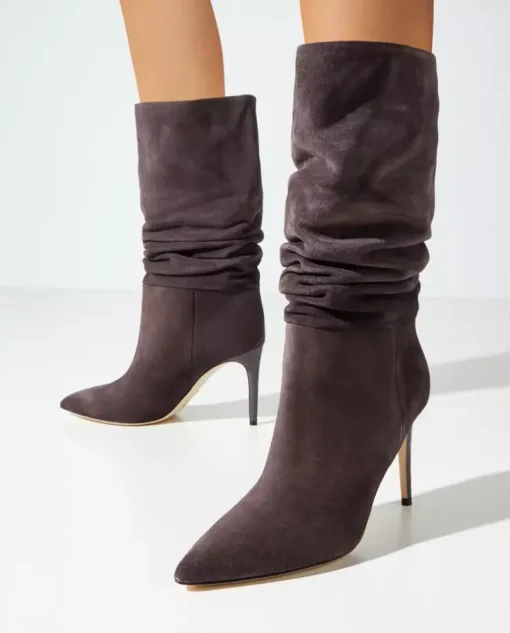 Zamszowe kozaki Slouchy Boot 8,5 cm