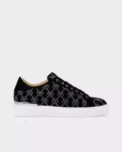 Zamszowe sneakersy Lo-Top z monogramem