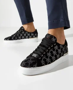Zamszowe sneakersy Lo-Top z monogramem