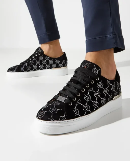 Zamszowe sneakersy Lo-Top z monogramem