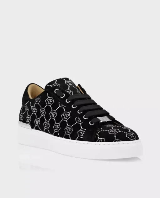 Zamszowe sneakersy Lo-Top z monogramem