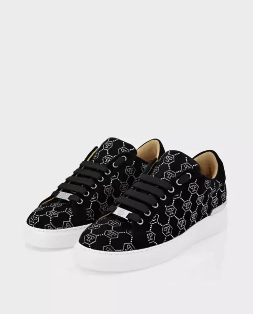 Zamszowe sneakersy Lo-Top z monogramem