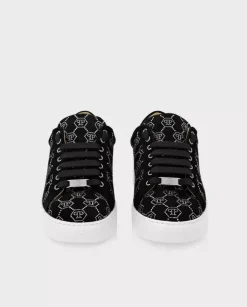 Zamszowe sneakersy Lo-Top z monogramem