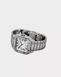Zegarek Cartier Santos Medium Full Iced