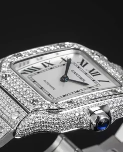 Zegarek Cartier Santos Medium Full Iced